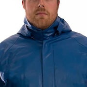 TINGLEY Eclipse„¢ Tri-Hazard Protection Jacket, Size Men's XL, Storm Fly Front, Hood Snaps, Blue J44241.XL